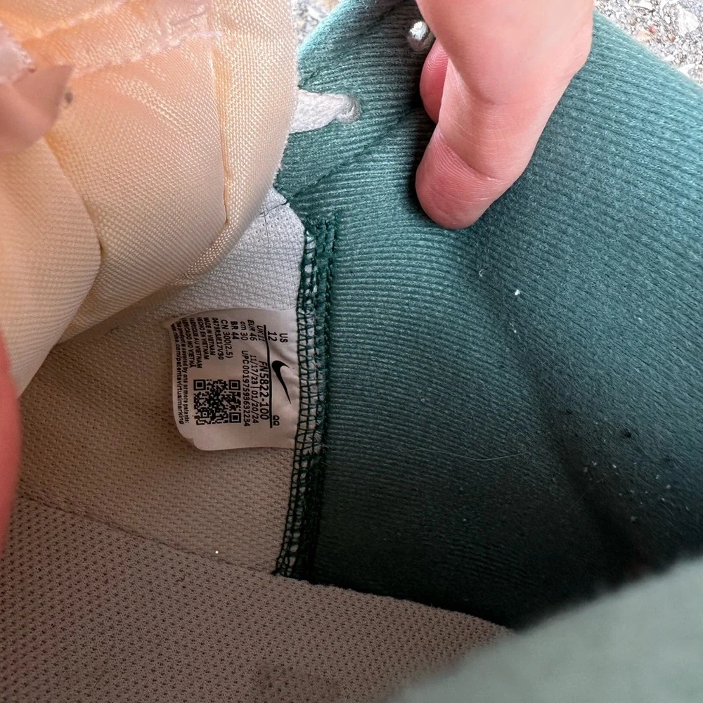 Men’s Nike Blazer Vintage Mid ‘77 PRM White Bicoastal Green Size 12 High Tops - Picture 10 of 15